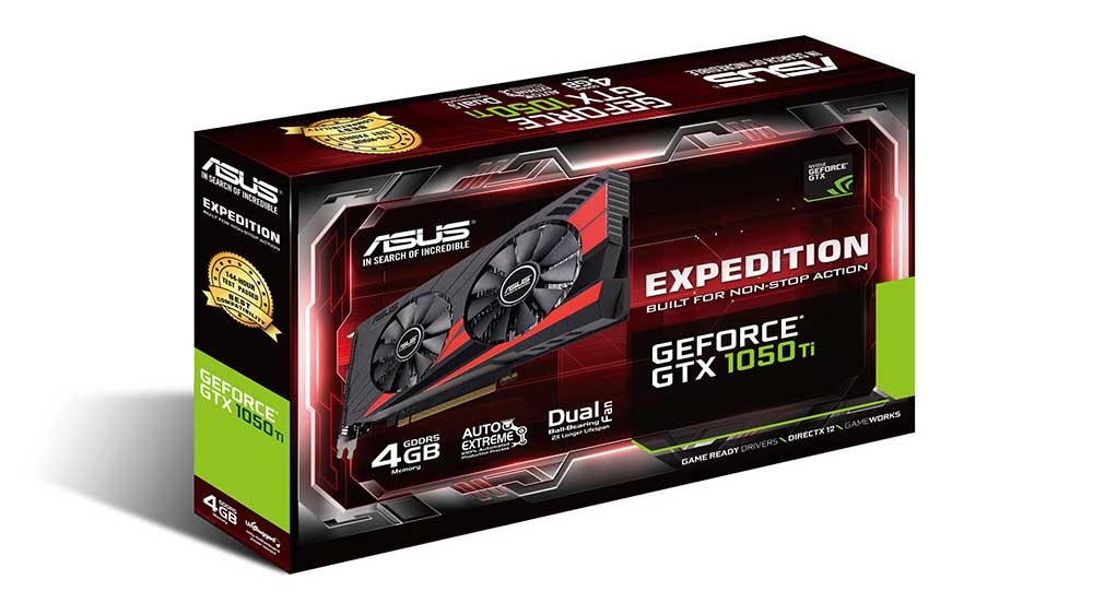 Asus GeForce GTX 1050 Ti Expedition OC 4GB