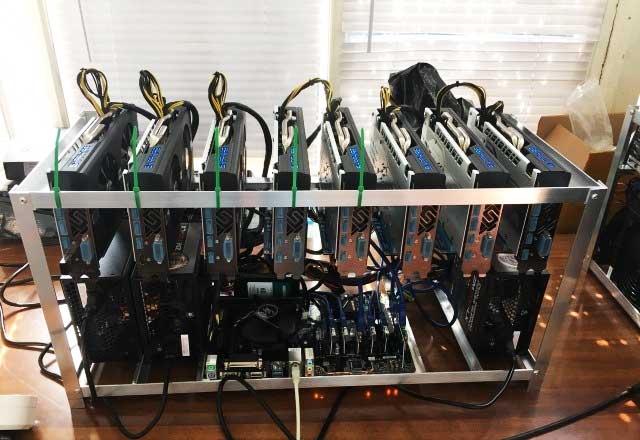 Ферма под майнинг на 8 видеокарт Sapphire RX 580 Nitro+ 4Gb