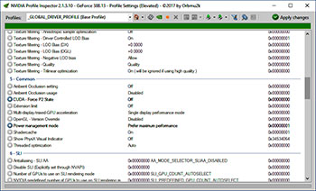 nvidia inspector настройка
